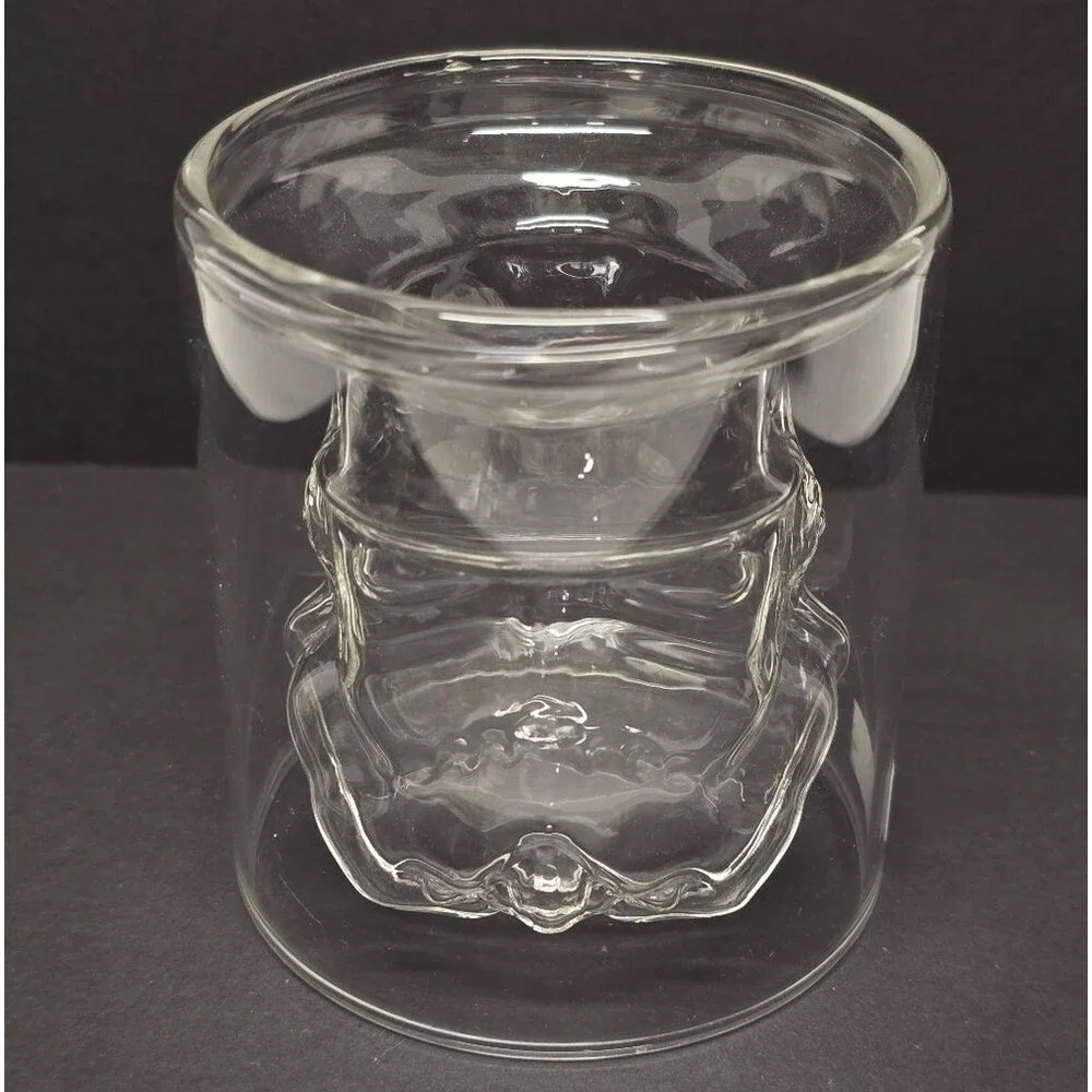 Star Wars Stormtrooper Helmet Double Wall Clear Whiskey Drinking Glass